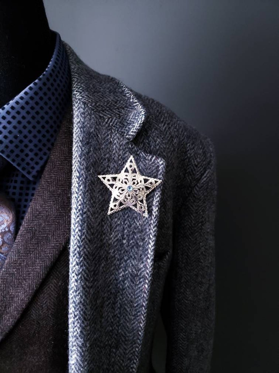 Star Lapel Pin Shirt Pin Lapel Pin Badge Brooch Star Etsy UK