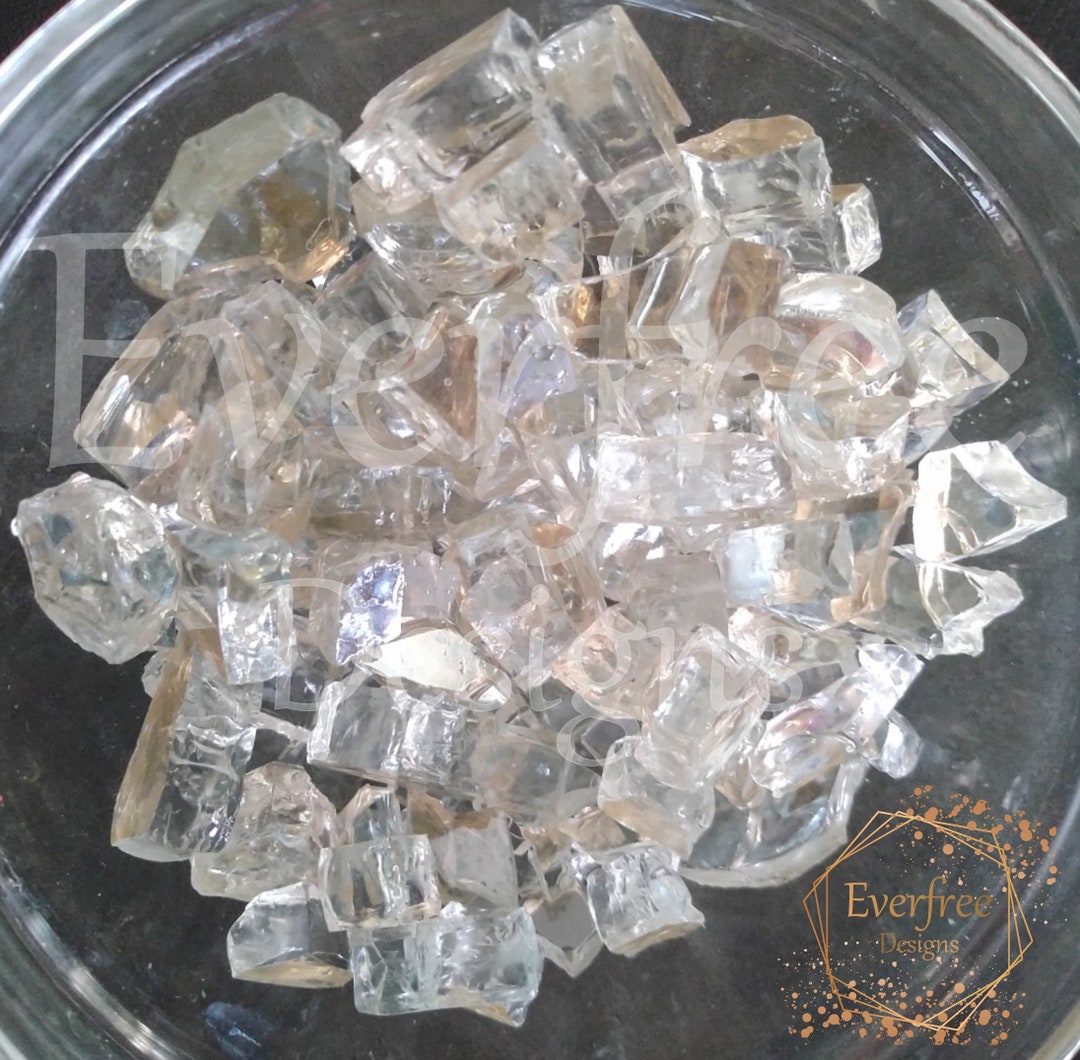 Crushed Glass Teal Blue Glass Chips Mirror Glitter Gravel Resin