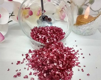 Crushed glass deep red glass chips - mirror - glitter gravel - resin - crushed jewels - glitter glass - geode - epoxy resin - 0