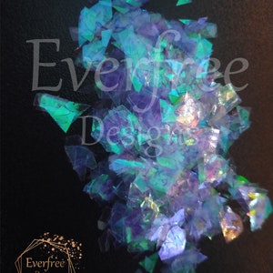 Opal Flakes moyen - flocon de mylar - chatoyant - irisé - perle - holographique - nail art - résine - breloque shaker - slime - gobelet - époxy
