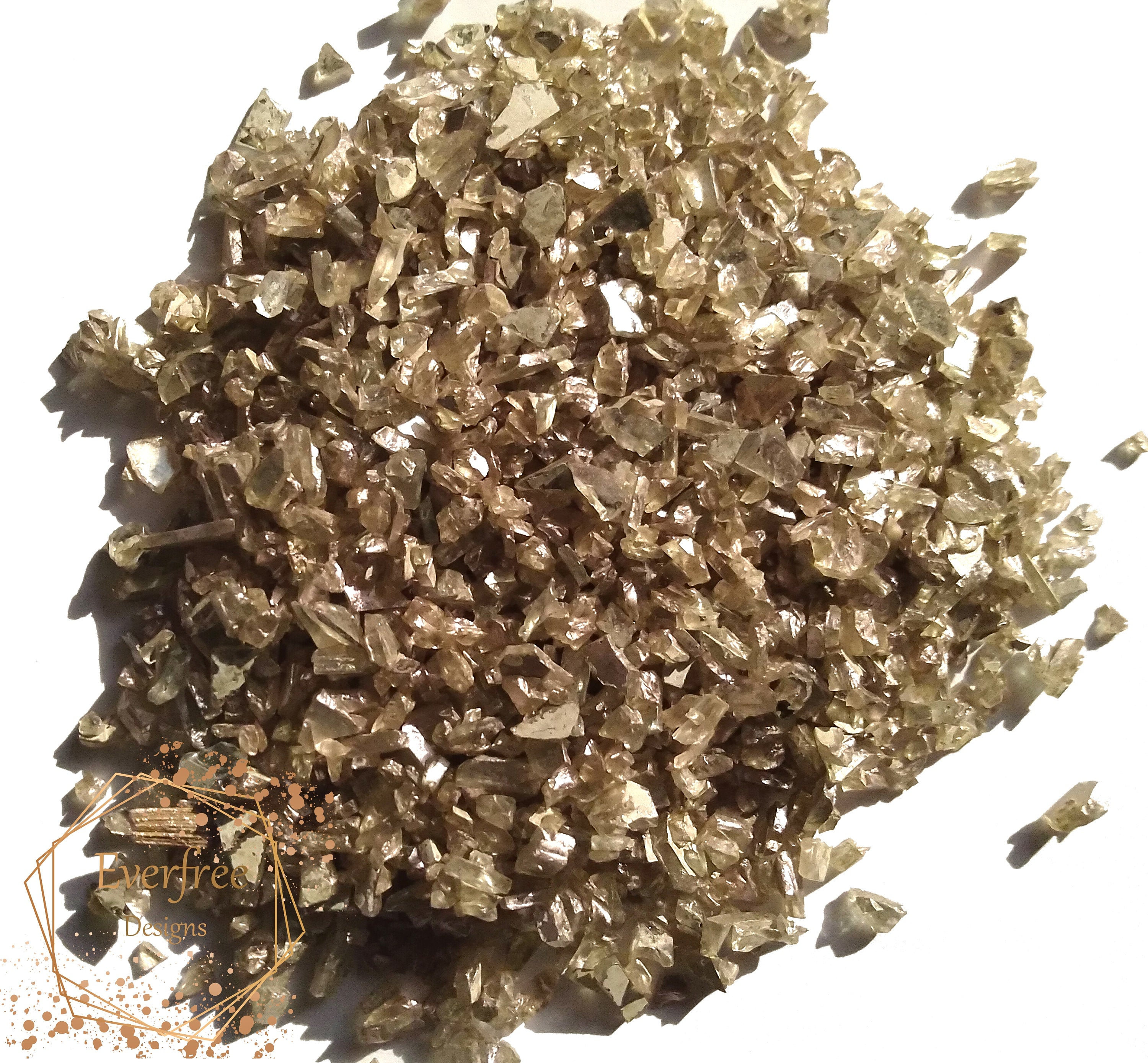 geode glitter glass Crushed glass bronze glass chips glitter gravel