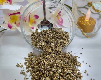 Crushed glass gold holographic sparkle glass chips - mirror - glitter gravel - resin - crushed jewels glitter glass - geode - epoxy resin 0
