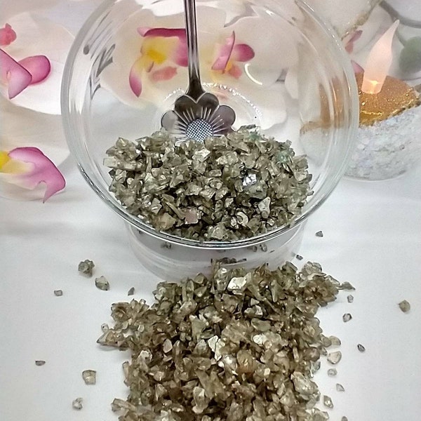 Crushed glass aged bronze glass chips - mirror - glitter gravel - resin - crushed jewels - glitter glass - geode - epoxy resin - 0