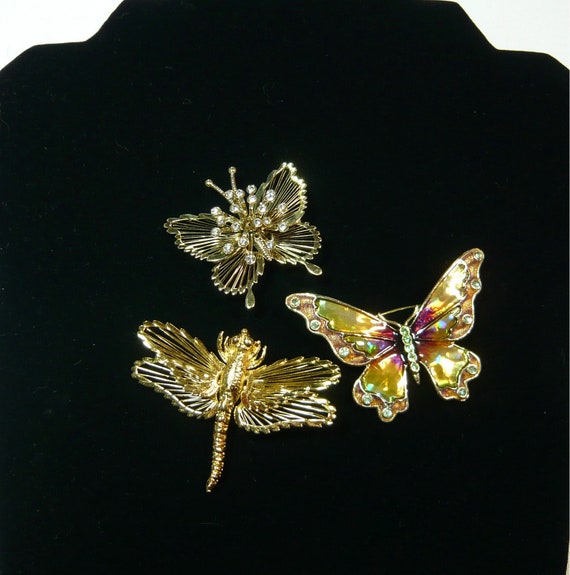 Monet Silver Tone Wire Butterfly Pin