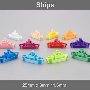 Ships | Custom Board Game Tokens | 70 COLORS