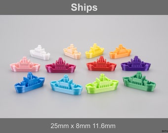 Ships | Custom Board Game Tokens | 70 COLORS