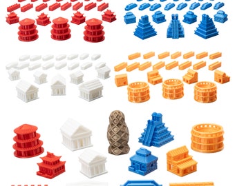 Replacement Civilization Pieces for Catan | Custom Bundles | Cites | Settlements | Roads | Robber