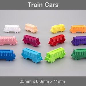 Train Cars | Custom Board Game Tokens | 70 COLORS