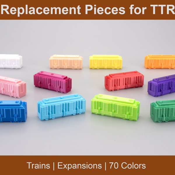 Unofficial Replacement Pieces for Ticket to Ride Board Game | Trains | Ships | Harbors | Depots