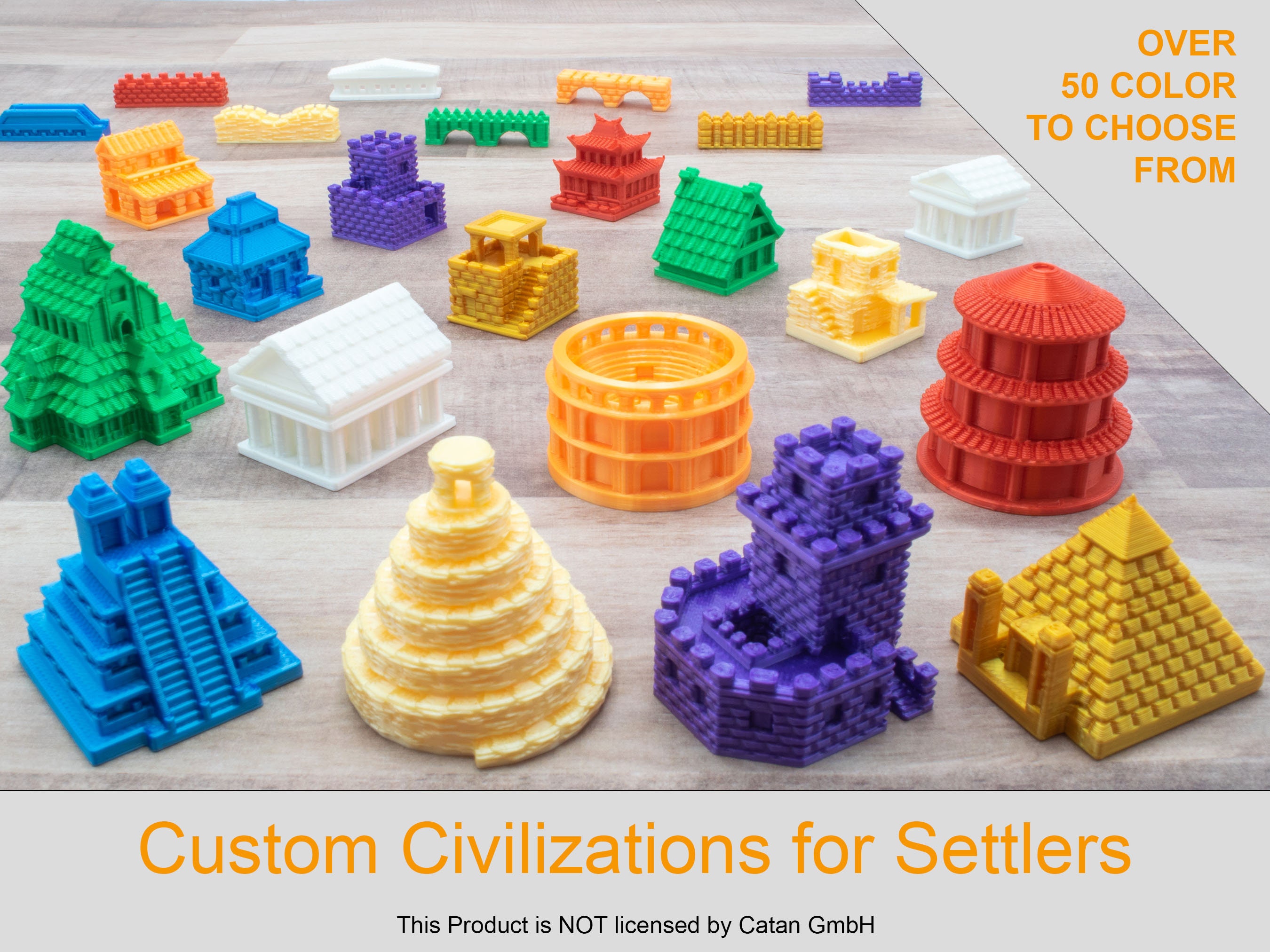 Unofficial Custom Pieces for Catan Board Game
