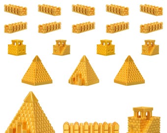 Egyptian Empire Sets for Catan | Civilization Replacement Pieces | Cities, Settlements, Roads | 70 Colors
