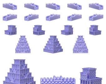 Babylonian Empire Sets for Catan | Civilization Replacement Pieces | Cities, Settlements, Roads | 70 Colors