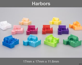 Harbors | Custom Board Game Tokens | 70 COLORS