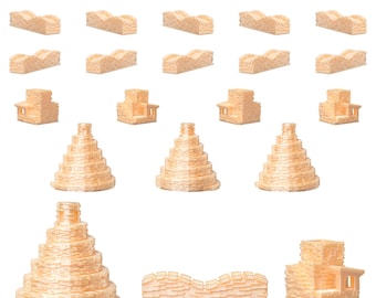Saracen Empire Sets for Catan | Civilization Replacement Pieces | Cities, Settlements, Roads | 70 Colors