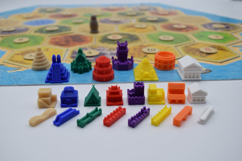 Catan Settlers of Catan Catan Pieces Civilizations Etsy