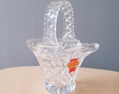 Vintage Anna Hutte Bleikristall Lead Crystal Flower Basket