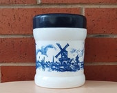 Valkenswaard Holland Opaline Dutch Windmill Storage Jar