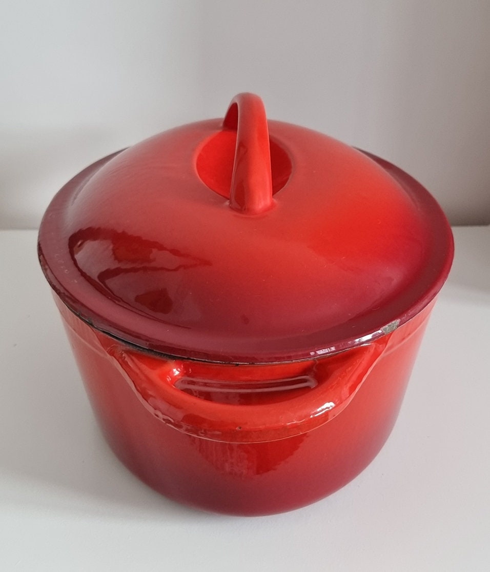 Large & Heavy Vintage Ernesto Cast Iron Enamelled Casserole Etsy UK