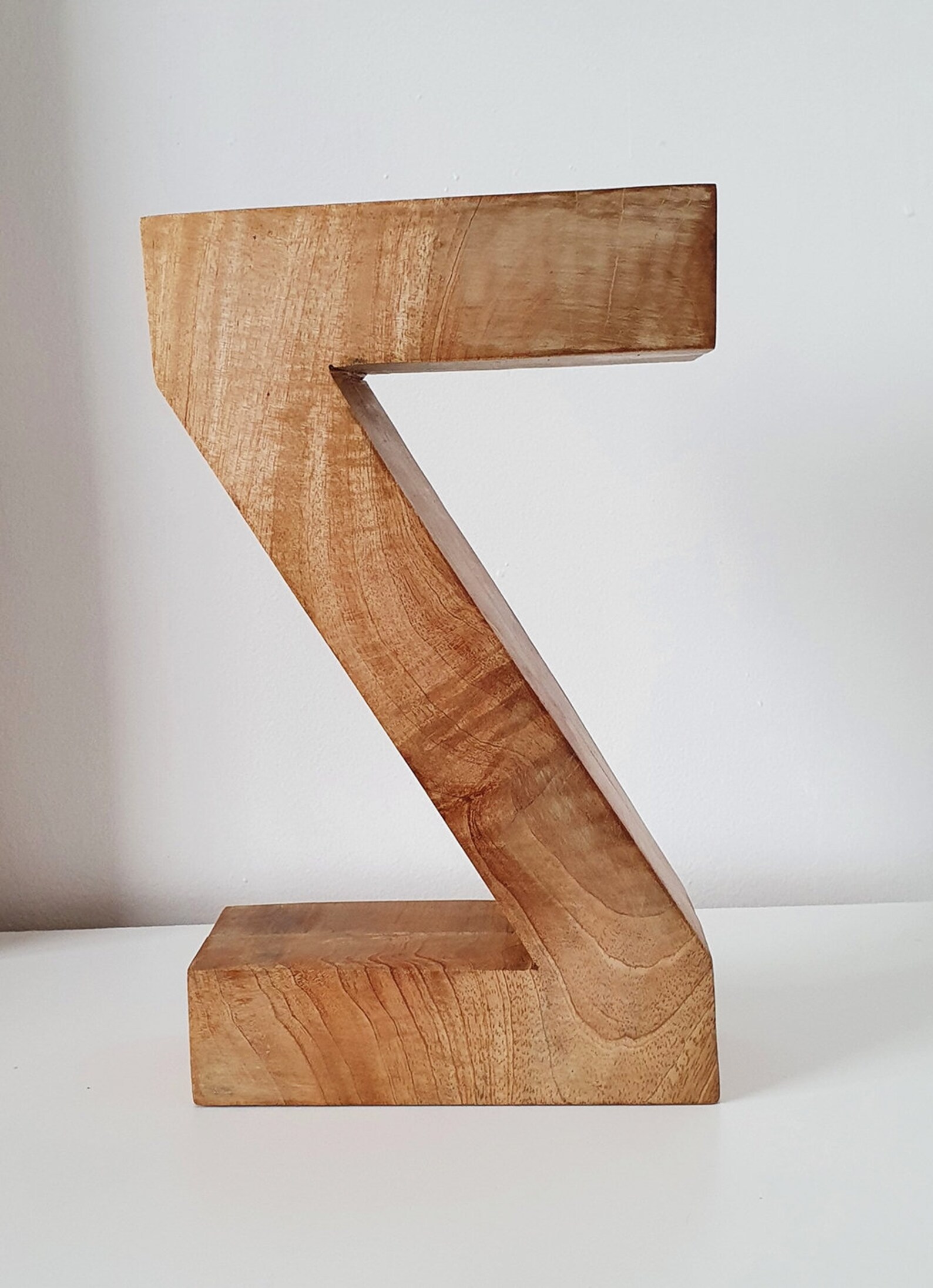Lovely Large Freestanding Wooden Letter Z Capital Z Initial Etsy