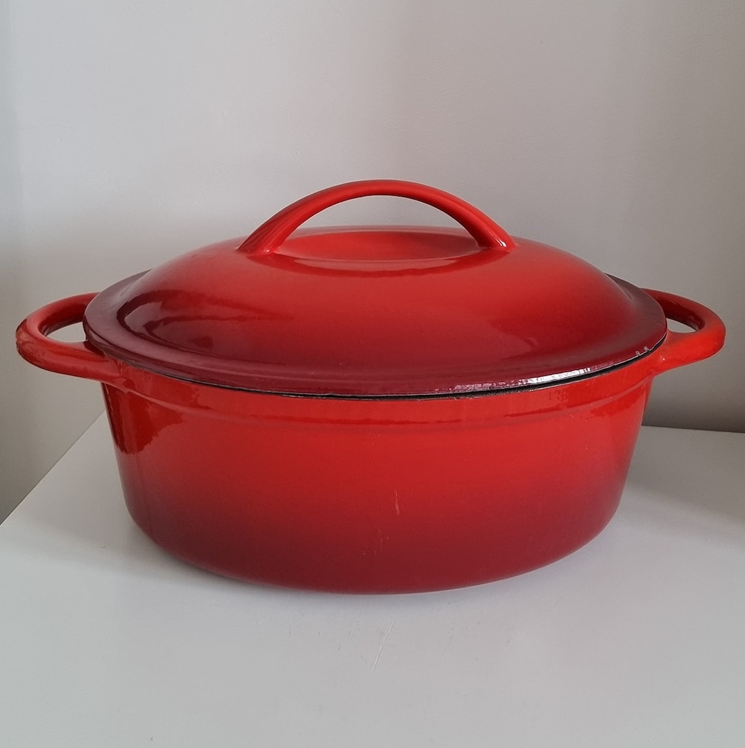 Large & Heavy Vintage Ernesto Cast Iron Enamelled Casserole Etsy UK