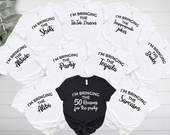 Custom Birthday Group Party Shirtsi'm Bringing 50 Reasons - Etsy