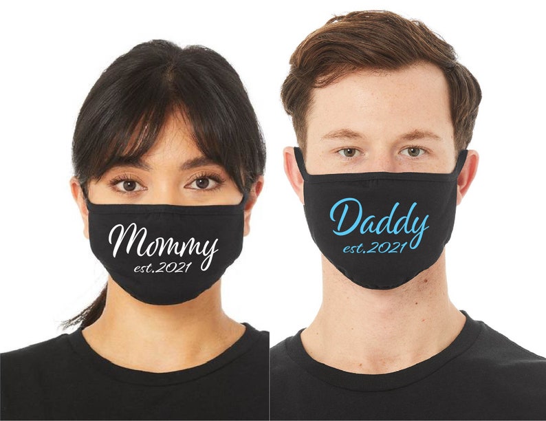 Pregnancy Face Mask Mommy And Daddy Face Mask Double Layer Etsy