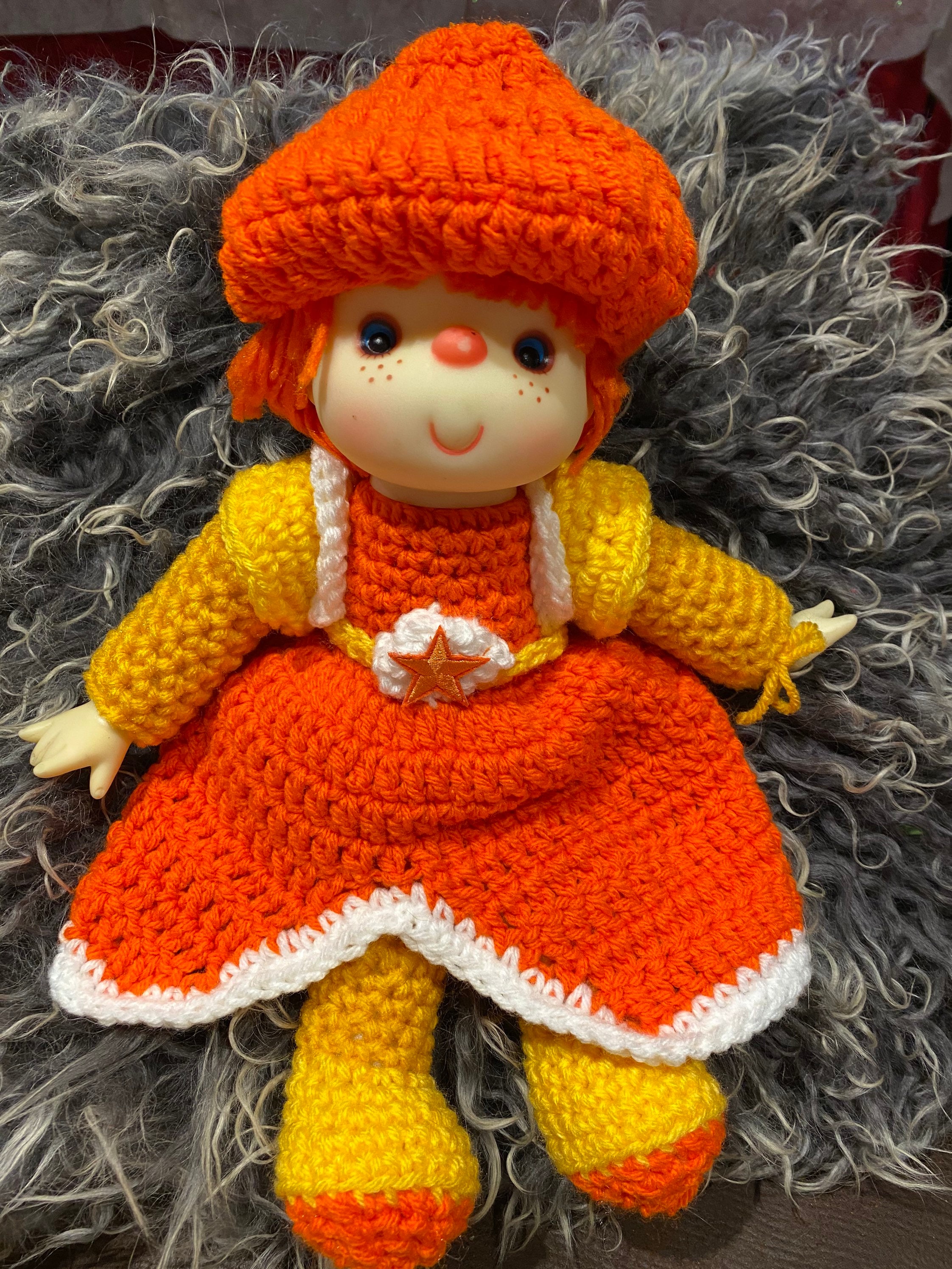 Vintage Rainbow Brite LaLa La La Orange Dress Up Doll 1983