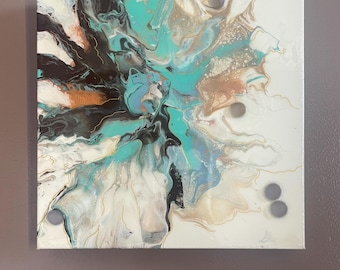 Abstract acrylic fluid art