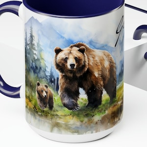 Grizzly 399 Kaffeetasse Grand Teton Geschenk Nationalpark Souvenir Wyoming Kaffeetasse Jackson Hole Mama Bär Junge