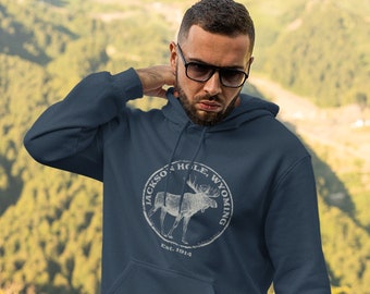 Jackson Hole Moose Hoodie | Jackson, Wyoming Souvenir Hoodie | Wildlife Hoodie