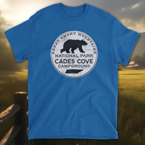 Smoky Mountains Shirt Cades Cove T-shirt Black Bear Camping TShirt National Park Campground Gift