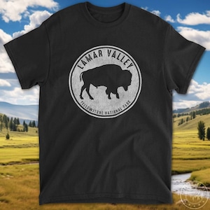 Yellowstone Shirt Lamar Valley Bison T-Shirt Bison TShirt Wyoming Souvenir Gift for Yellowstone Lover