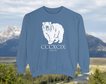 Felpa con numeri romani Grizzly Bear 399 Grand Teton National Park