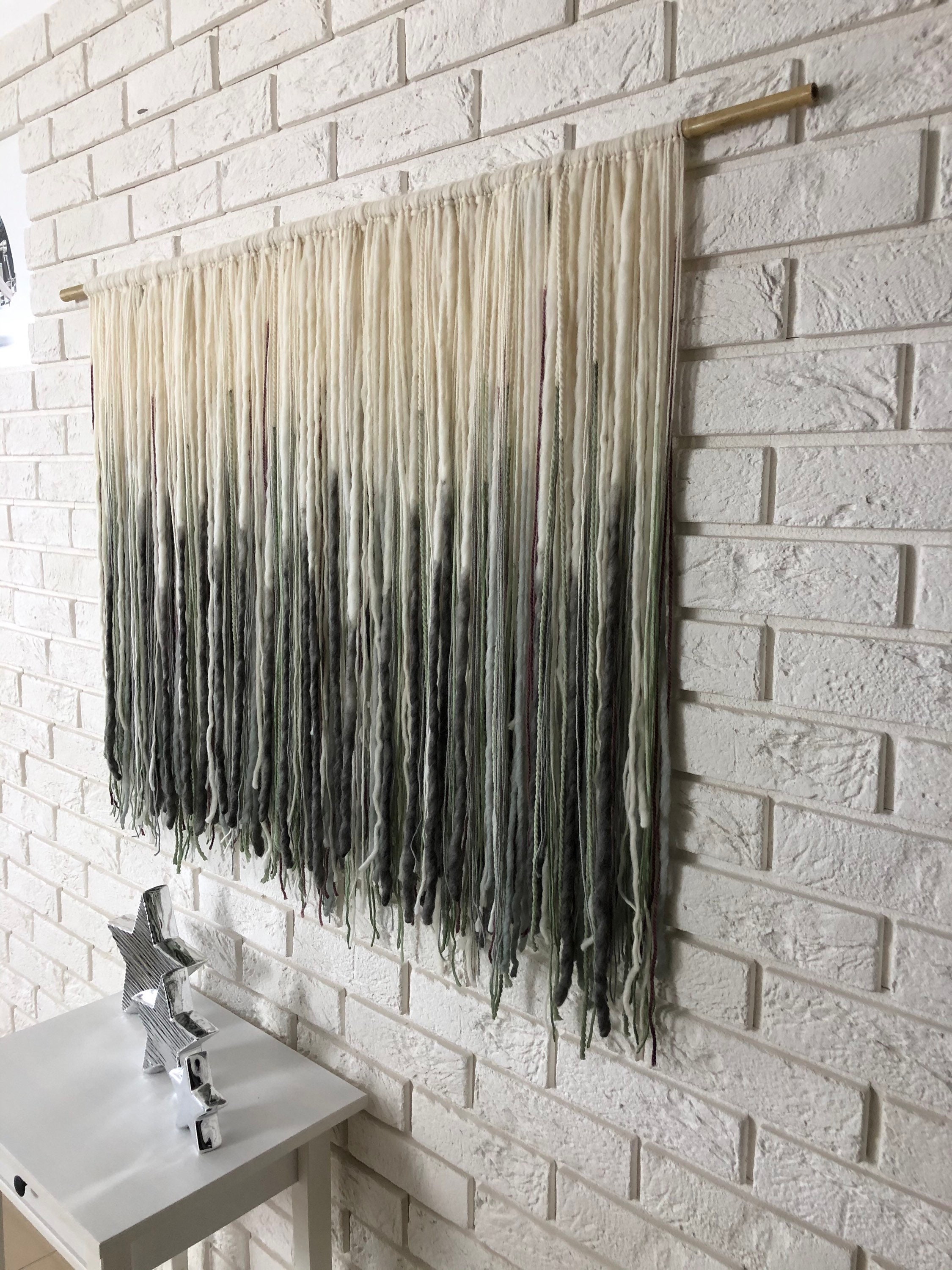 Textile wall hanging dip dye wall hanging large woven wall Etsy