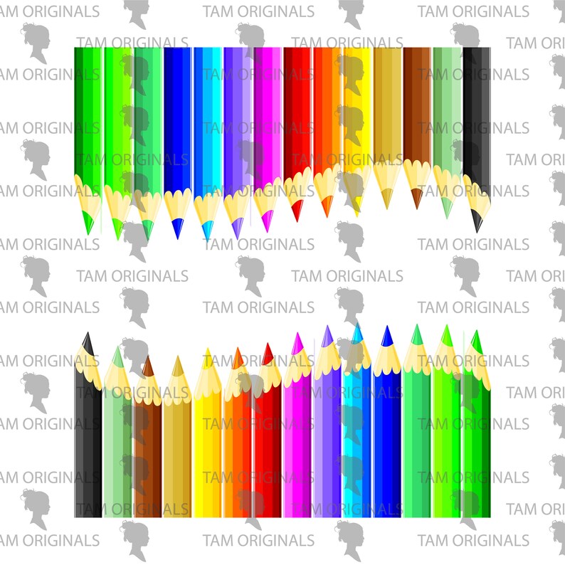 Download Colored Pencil/Crayon Waterslide for Teacher Name SVG PNG | Etsy