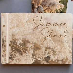 Libro degli ospiti per matrimoni Boho, Matrimonio Boho, Libro degli ospiti Boho, Libro degli ospiti marrone, Libro degli ospiti beige, decorazioni Pampa, Libro degli ospiti di nozze