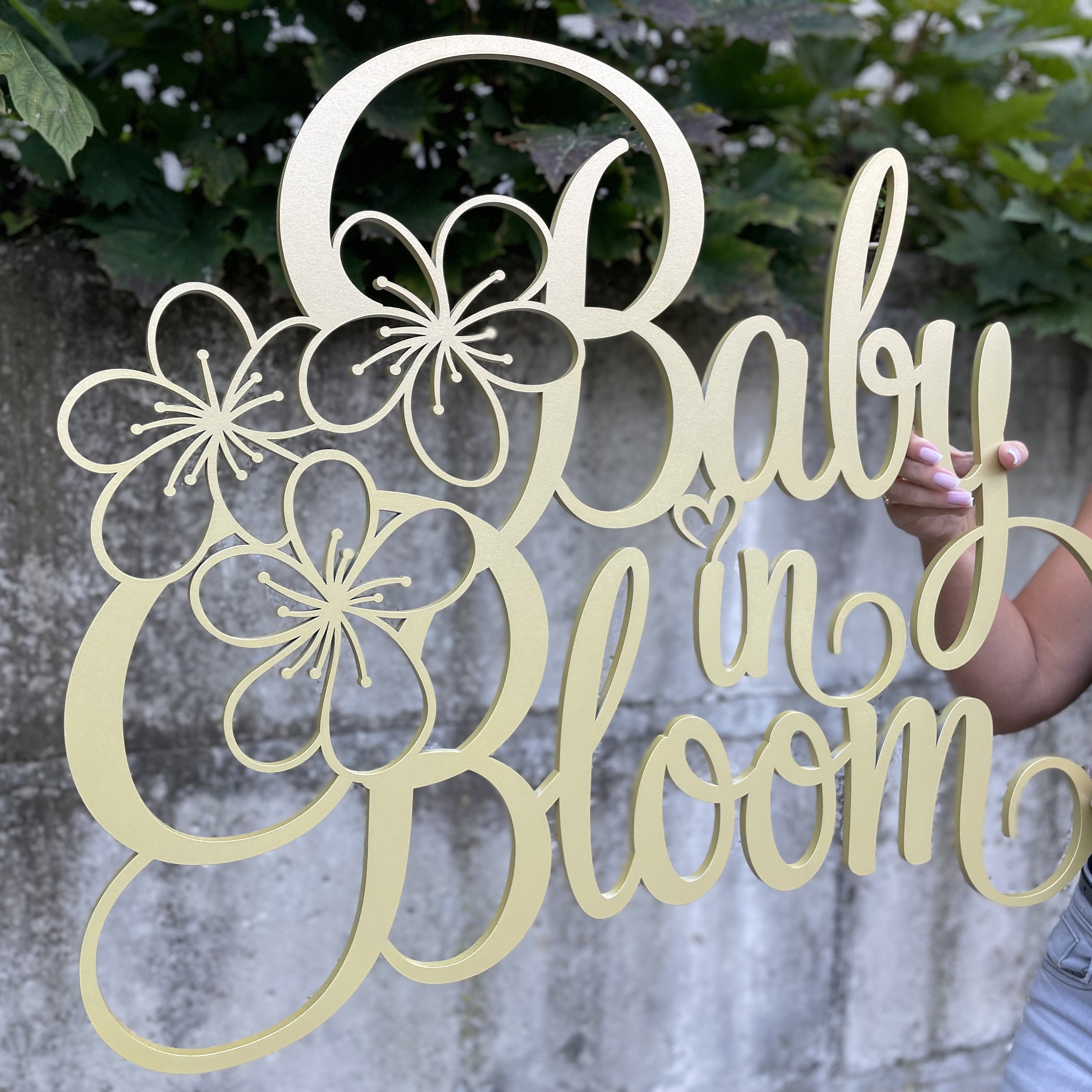 Baby In Bloom Babyparty-Dekoration Aus Holz – DIY-Wanddekoration Für Geschlechtsoffenbarung, Fotohintergrund & Kinderzimmer