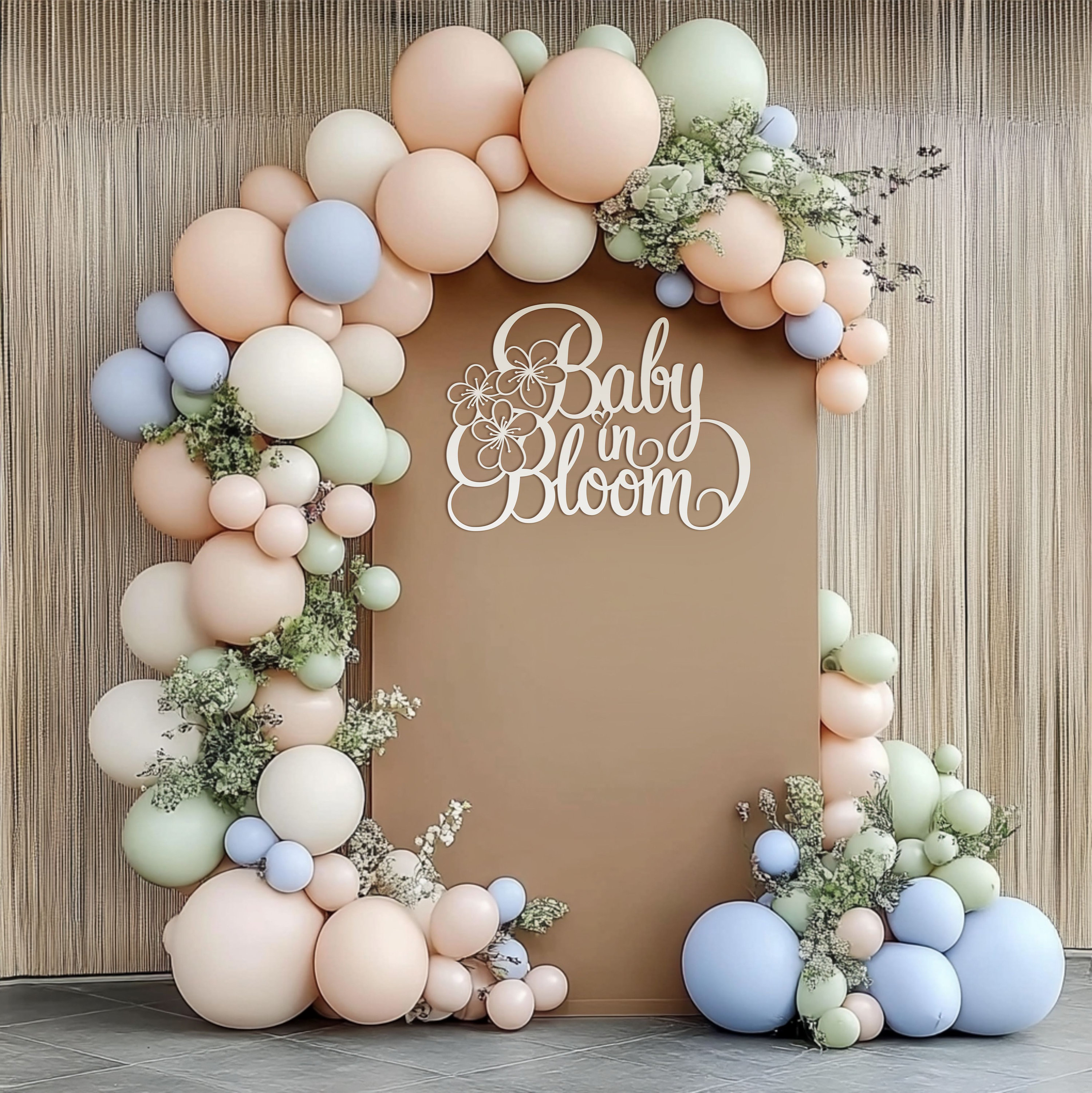 Baby In Bloom Babyparty-Dekoration Aus Holz – DIY-Wanddekoration Für Geschlechtsoffenbarung, Fotohintergrund & Kinderzimmer