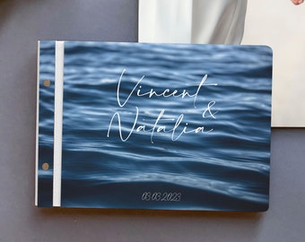 Navy Blue Guest Book, Navy Wedding Guest Book, Deep Sea Wedding Guest Book, Dark Blue Guest Book, Navy Wedding, Blue Guest Book