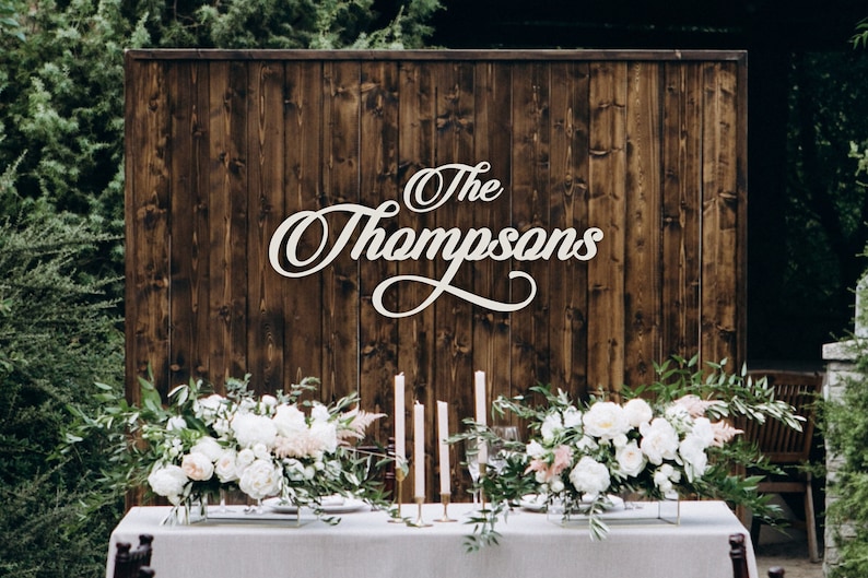 Family Name Sign Wood Last Name Wood Sign Wedding Last Name Etsy