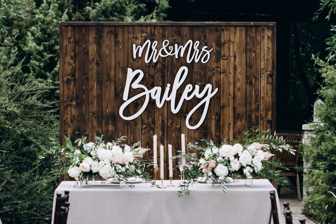 Mr and Mrs Sign, Mr and Mrs Wood Sign, Mr and Mrs Sign Personalized, Mr ...