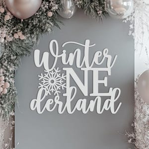 Cartello "Winter Onederland" per decorazioni murali per il primo compleanno di una bambina o un bambino, grande striscione in legno con tema neve per feste, ideale per photo booth