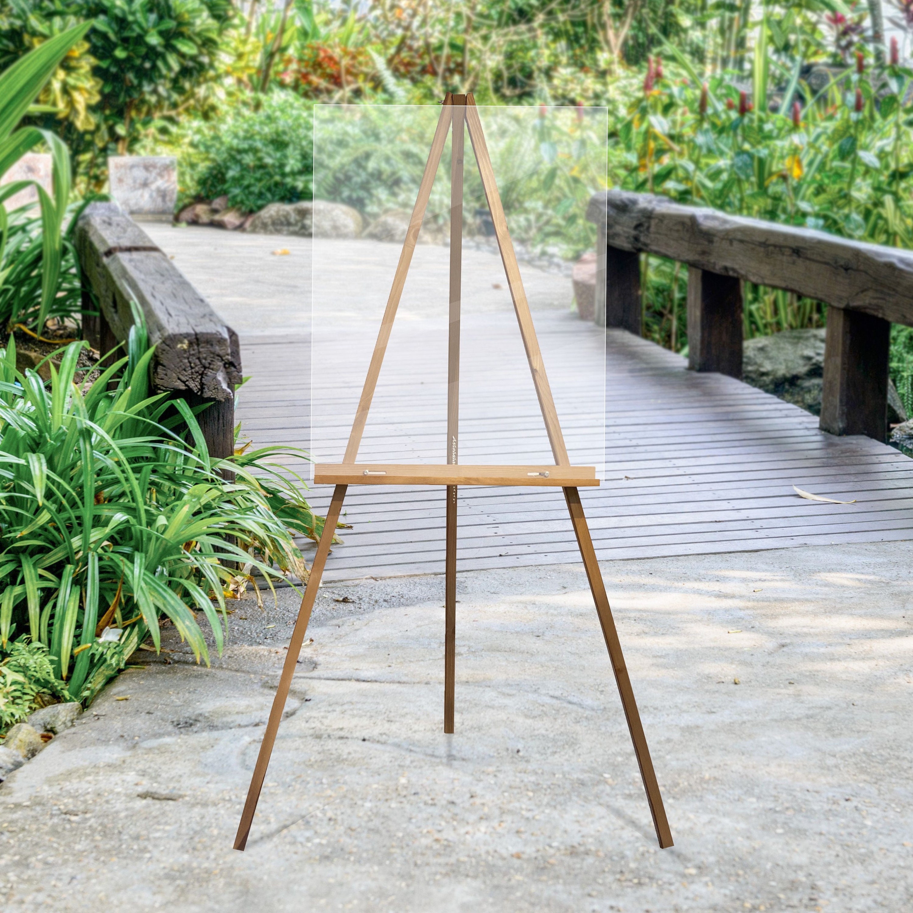 Wedding Welcome Sign Stand, Rustic Wood Display Easel, Portable Large Photo  Easel Guest Book Stand, Standing Floor Easel 2b1wedding Decor 