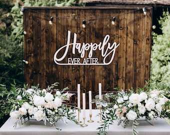"Happy Ever After "" Happily Ever After "" Hochzeitsschild "" Happily Ever After "" , ""Happy Ever After""-Hochzeitsschild ""Happy Ever After"" ."