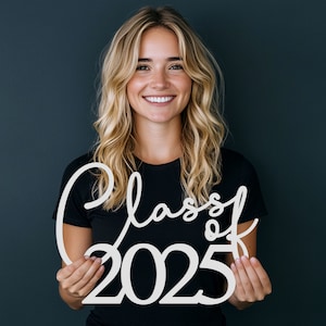 Accesorio para fotografías de la clase de 2025, letrero de último año de 2025, letrero de graduación de 2025, pancarta del primer día de clases, letrero de fondo de graduación de 2025