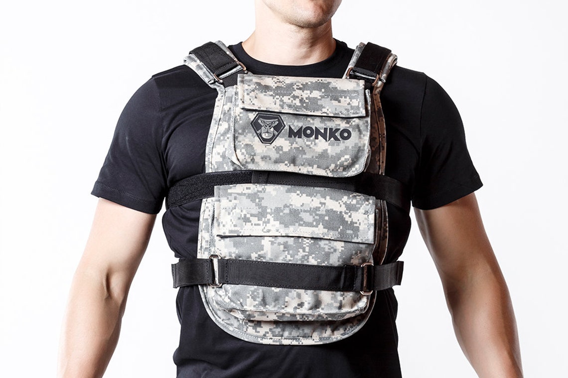 15kg Black Sand Weighted Weight Vest Jacket Adjustable Etsy