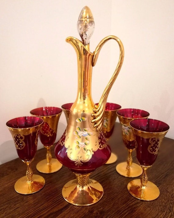 エナメル 金彩 ヴェネチアングラス MURANO 1950s ヴィンテージ エナメル 金彩 ヴェネチアングラス MURANO 1950s ヴィンテージ