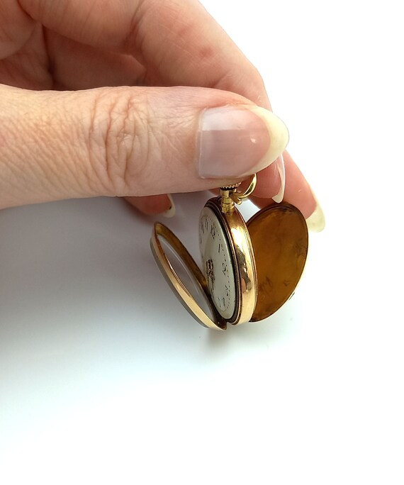 Antique 9ct Gold French Pocket Watch Hinged Back Case… Gem