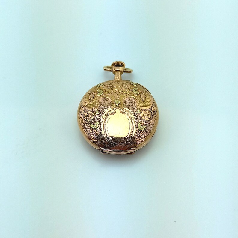 Antique 9ct Gold French Pocket Watch Hinged Back Case 19C Etsy