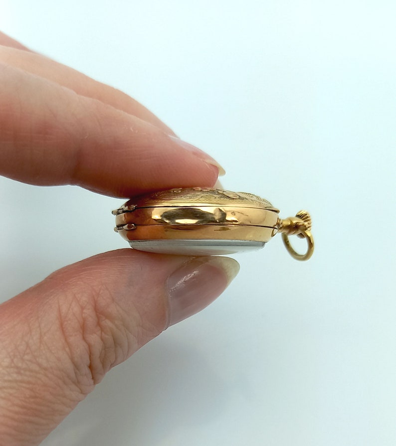 Antique 9ct Gold French Pocket Watch Hinged Back Case 19C Etsy